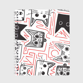 Тетрадь с принтом Cats в Ухте, 100% бумага | 48 листов, плотность листов — 60 г/м2, плотность картонной обложки — 250 г/м2. Листы скреплены сбоку удобной пружинной спиралью. Уголки страниц и обложки скругленные. Цвет линий — светло-серый
 | animal | животные | звери | коты