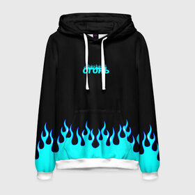 Мужская толстовка 3D Синий огонь: в Ухте, 100% полиэстер | двухслойный капюшон со шнурком для регулировки, мягкие манжеты на рукавах и по низу толстовки, спереди карман-кенгуру с мягким внутренним слоем. | fire | flame | анархия | бунтарь | надпись | неформальный | огонь | синий