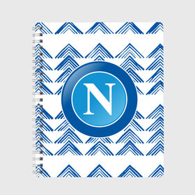 Тетрадь с принтом NAPOLI. в Ухте, 100% бумага | 48 листов, плотность листов — 60 г/м2, плотность картонной обложки — 250 г/м2. Листы скреплены сбоку удобной пружинной спиралью. Уголки страниц и обложки скругленные. Цвет линий — светло-серый
 | fc | football | football club | napoli | sport | итальянский профессиональный футбольный клуб | наполи | неаполь | спорт | уефа | униформа | фирменные цвета | фк | футбол | футбольный клуб