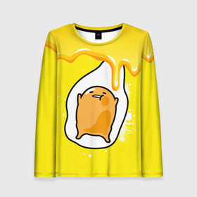 Женский лонгслив 3D Gudetama: в Ухте, 100% полиэстер | длинные рукава, круглый вырез горловины, полуприлегающий силуэт | gudetama | анимешное яйцо | гудетама | желток | стекающее яйцо | яичница