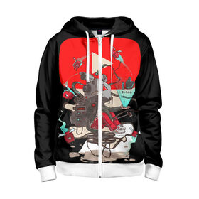 Детская толстовка 3D на молнии с принтом youtube man black в Ухте, 100% полиэстер |  манжеты и пояс оформлены широкой мягкой резинкой, двухслойный капюшон со шнурком для регулировки, спереди карманы и застежка-молния
 | Тематика изображения на принте: 