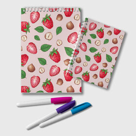 Блокнот Клубника с фундуком: в Ухте, 100% бумага | 48 листов, плотность листов — 60 г/м2, плотность картонной обложки — 250 г/м2. Листы скреплены удобной пружинной спиралью. Цвет линий — светло-серый
 |