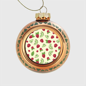 Стеклянный ёлочный шар с принтом Сочный микс в Ухте, Стекло | Диаметр: 80 мм | 