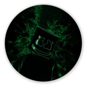 Коврик для мышки круглый с принтом MARSHMELLO в Ухте, резина и полиэстер | круглая форма, изображение наносится на всю лицевую часть | fortnite | marshmallo | marshmallow | marshmello | marshmellow | маршмелло | маршмеллоу | розы | фортнайт