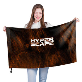 Флаг 3D с принтом Hyper Scape. в Ухте, 100% полиэстер | плотность ткани — 95 г/м2, размер — 67 х 109 см. Принт наносится с одной стороны | esport | games | hyper scape | twitch | игроки | игролюбители | игроманы | игры | киберспорт | королевская битва | корона | твич | хупер скайп | хупер скайпе