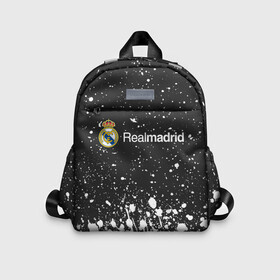 Детский рюкзак 3D с принтом REAL MADRID   РЕАЛ МАДРИД в Ухте, 100% полиэстер | лямки с регулируемой длиной, сверху петелька, чтобы рюкзак можно было повесить на вешалку. Основное отделение закрывается на молнию, как и внешний карман. Внутри дополнительный карман. По бокам два дополнительных кармашка | Тематика изображения на принте: football | logo | madrid | real | realmadrid | sport | клуб | лого | логотип | логотипы | мадрид | реал | реалмадрид | символ | символы | спорт | форма | футбол | футбольная