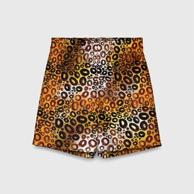Детские спортивные шорты 3D с принтом Леопард в Ухте,  100% полиэстер
 | пояс оформлен широкой мягкой резинкой, ткань тянется
 | 