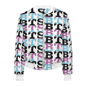 Женский бомбер 3D с принтом BTS в Ухте, 100% полиэстер | застегивается на молнию, по бокам два кармана без застежек, мягкие манжеты, по низу бомбера и на воротнике — эластичная резинка | abstract | bangtan boys | bt21 | bts | rb | rm | абстракция | бойбенд | бтс | ви и джонгука | геометрия | джей хоупа | сюги | текстура | хип хоп | чимина | чина