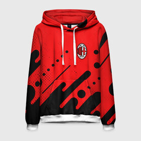Мужская толстовка 3D с принтом AC MILAN / МИЛАН в Ухте, 100% полиэстер | двухслойный капюшон со шнурком для регулировки, мягкие манжеты на рукавах и по низу толстовки, спереди карман-кенгуру с мягким внутренним слоем. | 