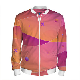 Мужской бомбер 3D с принтом Абстракция в Ухте, 100% полиэстер | застегивается на молнию, по бокам два кармана без застежек, по низу бомбера и на воротнике - эластичная резинка | абстракция | градиент | минимализм | рисунок | текстура