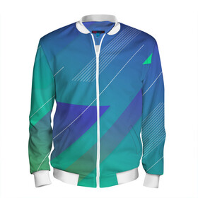 Мужской бомбер 3D с принтом Геометрия в Ухте, 100% полиэстер | застегивается на молнию, по бокам два кармана без застежек, по низу бомбера и на воротнике - эластичная резинка | абстракция | геометрия | градиент | минимализм | рисунок | текстура