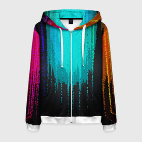 Мужская толстовка 3D на молнии с принтом Spectrum в Ухте, 100% полиэстер | длина до линии бедра, манжеты и пояс оформлены мягкой тканевой резинкой, двухслойный капюшон со шнурком для регулировки, спереди молния, по бокам два кармана | 