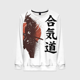 Женский свитшот 3D Один в поле- воин: в Ухте, 100% полиэстер с мягким внутренним слоем | круглый вырез горловины, мягкая резинка на манжетах и поясе, свободная посадка по фигуре | воин | катана | китай | китайские знаки | меч | самурай | солнце | японские знаки