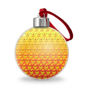 Ёлочный шар с принтом Pikachu Pika Pika в Ухте, Пластик | Диаметр: 77 мм | pika | pikachu | аниме | детская | детям | игры | молния | мышка | мышь | пика | пикачу | покемон | покемоны