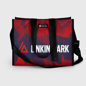 Сумка-шоппер 3D с принтом LINKIN PARK ЛИНКИН ПАРК в Ухте, 100% полиэстер | застегивается на металлическую кнопку; внутренний карман застегивается на молнию. Стенки укреплены специальным мягким материалом, чтобы защитить содержимое от несильных ударов
 | linkin | linkinpark | logo | lp | music | park | rock | линкин | линкинпарк | лого | логотип | логотипы | лп | музыка | парк | рок | символ