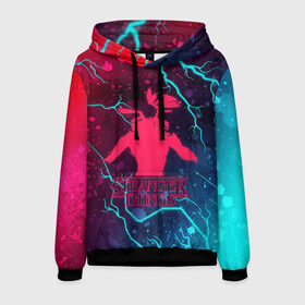 Мужская толстовка 3D с принтом ОЧЕНЬ СТРАННЫЕ ДЕЛА STRANGER в Ухте, 100% полиэстер | двухслойный капюшон со шнурком для регулировки, мягкие манжеты на рукавах и по низу толстовки, спереди карман-кенгуру с мягким внутренним слоем. | netflix | series | strange | stranger | things | бобби | браун | вулфард | дела | демогорген | дина | лого | логотип | логотипы | милли | нетфликс | одиннадцать | очень | сериал | сериалы | символ | символы | странные | финн