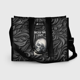 Сумка-шоппер 3D с принтом American Horror Story в Ухте, 100% полиэстер | застегивается на металлическую кнопку; внутренний карман застегивается на молнию. Стенки укреплены специальным мягким материалом, чтобы защитить содержимое от несильных ударов
 | american | horror | story | телесериал | ужасы