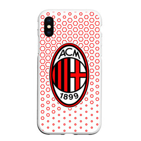 Чехол для iPhone XS Max матовый AC MILAN МИЛАН: в Ухте, Силикон | Область печати: задняя сторона чехла, без боковых панелей | ac | ac milan | acm | football | logo | milan | sport | клуб | лого | логотип | логотипы | милан | символ | символы | спорт | форма | футбол | футбольная | футбольный