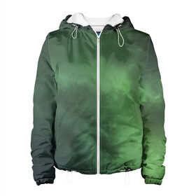 Женская куртка 3D с принтом Абстракция в Ухте, ткань верха — 100% полиэстер, подклад — флис | прямой крой, подол и капюшон оформлены резинкой с фиксаторами, два кармана без застежек по бокам, один большой потайной карман на груди. Карман на груди застегивается на липучку | абстракция | градиент | минимализм | рисунок