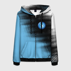 Мужская толстовка 3D на молнии с принтом SSC NAPOLI Наполи в Ухте, 100% полиэстер | длина до линии бедра, манжеты и пояс оформлены мягкой тканевой резинкой, двухслойный капюшон со шнурком для регулировки, спереди молния, по бокам два кармана | Тематика изображения на принте: 