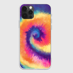 Чехол для iPhone 12 Pro с принтом TIE-DYE MULTICOLOR в Ухте, силикон | область печати: задняя сторона чехла, без боковых панелей | Тематика изображения на принте: dye | multicolor | tie | trend | акварель | брызги | градиент | дай | колор | краски | красочная | мульти | потёки | пятна | радуга | радужная | тай | тайдай | текстура | тренд | хиппи