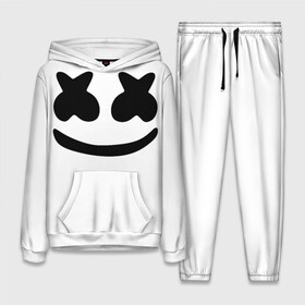 Женский костюм 3D (с толстовкой) с принтом MARSHMELLO в Ухте,  |  | fortnite | marshmallo | marshmallow | marshmello | marshmellow | маршмелло | маршмеллоу | розы | фортнайт