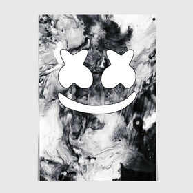 Постер с принтом MARSHMELLO в Ухте, 100% бумага
 | бумага, плотность 150 мг. Матовая, но за счет высокого коэффициента гладкости имеет небольшой блеск и дает на свету блики, но в отличии от глянцевой бумаги не покрыта лаком | fortnite | marshmallo | marshmallow | marshmello | marshmellow | маршмелло | маршмеллоу | розы | фортнайт