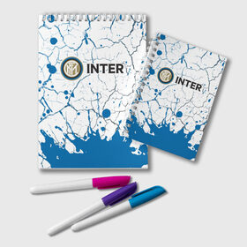 Блокнот с принтом INTER / Интер в Ухте, 100% бумага | 48 листов, плотность листов — 60 г/м2, плотность картонной обложки — 250 г/м2. Листы скреплены удобной пружинной спиралью. Цвет линий — светло-серый
 | club | footbal | inter | internazionale | logo | milan | знак | интер | интернационале | клуб | логотип | логотипы | милан | символ | символы | форма | футбол | футбольная | футбольный