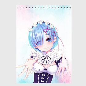 Скетчбук с принтом ReZero Рем в Ухте, 100% бумага
 | 48 листов, плотность листов — 100 г/м2, плотность картонной обложки — 250 г/м2. Листы скреплены сверху удобной пружинной спиралью | re zero | re:zero | re:zero starting life in another world | re:zero жизнь с нуля в альтернативном мире | rem | аниме | жизнь с нуля в другом мире | манга | рем
