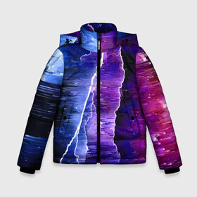 Зимняя куртка для мальчиков 3D с принтом Молния в Ухте, ткань верха — 100% полиэстер; подклад — 100% полиэстер, утеплитель — 100% полиэстер | длина ниже бедра, удлиненная спинка, воротник стойка и отстегивающийся капюшон. Есть боковые карманы с листочкой на кнопках, утяжки по низу изделия и внутренний карман на молнии. 

Предусмотрены светоотражающий принт на спинке, радужный светоотражающий элемент на пуллере молнии и на резинке для утяжки | flash | lightning | space | star | вспышка | звезда | космос | молния