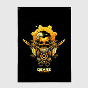 Постер с принтом Gears Tactics в Ухте, 100% бумага
 | бумага, плотность 150 мг. Матовая, но за счет высокого коэффициента гладкости имеет небольшой блеск и дает на свету блики, но в отличии от глянцевой бумаги не покрыта лаком | action | game gears tactics | gears tactics | gears tactics xbox | xbox | битва gears tactics | воин | гирс тактикс | игра | игра gears tactics | иксбокс | логотип | механизмы тактики | оружие | персонажи gears tactics | солдат | сражение | ч