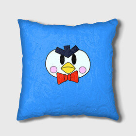 Подушка 3D с принтом Мистер П. в Ухте, наволочка – 100% полиэстер, наполнитель – холлофайбер (легкий наполнитель, не вызывает аллергию). | состоит из подушки и наволочки. Наволочка на молнии, легко снимается для стирки | brawl stars | mr p | бравл старс | бравлер | браво старс | герой | животные | мистер п | мистер пи | персонаж | пингвин | птица