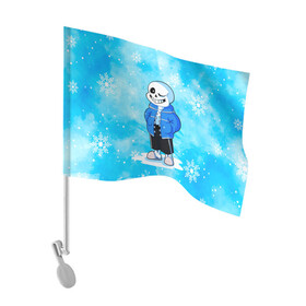 Флаг для автомобиля с принтом UNDERTALE в Ухте, 100% полиэстер | Размер: 30*21 см | sans | undertale | андертале | андертейл | игра | подземная история | подземная сказка | санс | ундертале