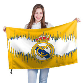 Флаг 3D с принтом REAL MADRID. в Ухте, 100% полиэстер | плотность ткани — 95 г/м2, размер — 67 х 109 см. Принт наносится с одной стороны | fc | football | football club | real madrid | sport | испанский футбольный клуб | лучший футбольный клуб xx века | мадрид | реал мадрид | спорт | уефа | униформа | фирменные цвета | фифа | фк | футбол | футбольный клуб