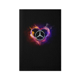 Обложка для паспорта матовая кожа с принтом Mercedes-Benz в Ухте, натуральная матовая кожа | размер 19,3 х 13,7 см; прозрачные пластиковые крепления | amg | love mercedes | mercedes | mercedes в сердце | mercedes значок | mercedes лого | mercedes марка | амг | бенц | горящее сердце | лого автомобиля | логотип мерседес | люблю мерседес | мерин | мерс | мерседес | мерседес бенз