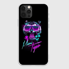 Чехол для iPhone 12 Pro Max с принтом Неоновый тигр в Ухте, Силикон |  | Тематика изображения на принте: животные | зверь | иностранные | лето | надписи | неон | неоновые надписи | очки | пальмы | печать | повседневный стиль | прикольные | ретро | рычит | сиреневый | тигр | тигр в очках | цвета | черный