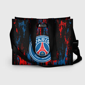 Сумка-шоппер 3D с принтом PSG. в Ухте, 100% полиэстер | застегивается на металлическую кнопку; внутренний карман застегивается на молнию. Стенки укреплены специальным мягким материалом, чтобы защитить содержимое от несильных ударов
 | fc | football | football club | paris saint germain | psg | sport | пари сен жермен | париж | псж | спорт | уефа | униформа | фирменные цвета | фк | франция | французский футбольный клуб | футбол | футбольный клуб