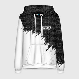 Мужская толстовка 3D с принтом Stranger Things в Ухте, 100% полиэстер | двухслойный капюшон со шнурком для регулировки, мягкие манжеты на рукавах и по низу толстовки, спереди карман-кенгуру с мягким внутренним слоем. | 
