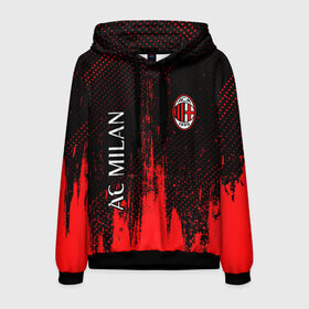 Мужская толстовка 3D с принтом AC MILAN / МИЛАН в Ухте, 100% полиэстер | двухслойный капюшон со шнурком для регулировки, мягкие манжеты на рукавах и по низу толстовки, спереди карман-кенгуру с мягким внутренним слоем. | ac | ac milan | acm | football | logo | milan | sport | клуб | лого | логотип | логотипы | милан | символ | символы | спорт | форма | футбол | футбольная | футбольный