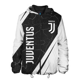 Мужская куртка 3D с принтом JUVENTUS / ЮВЕНТУС в Ухте, ткань верха — 100% полиэстер, подклад — флис | прямой крой, подол и капюшон оформлены резинкой с фиксаторами, два кармана без застежек по бокам, один большой потайной карман на груди. Карман на груди застегивается на липучку | 
