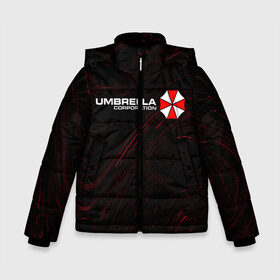 Зимняя куртка для мальчиков 3D с принтом UMBRELLA CORP АМБРЕЛЛА в Ухте, ткань верха — 100% полиэстер; подклад — 100% полиэстер, утеплитель — 100% полиэстер | длина ниже бедра, удлиненная спинка, воротник стойка и отстегивающийся капюшон. Есть боковые карманы с листочкой на кнопках, утяжки по низу изделия и внутренний карман на молнии. 

Предусмотрены светоотражающий принт на спинке, радужный светоотражающий элемент на пуллере молнии и на резинке для утяжки | Тематика изображения на принте: corp | corporation | evil | game | games | logo | resident | umbrella | амбрелла | зла | зонт | зонтик | игра | игры | корп | корпорация | лого | логотип | обитель | резидент | символ | эвил