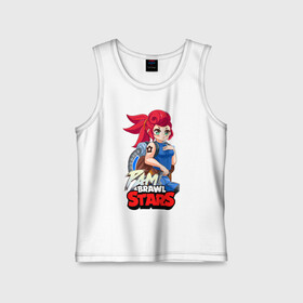 Детская майка хлопок с принтом PAM Brawl Stars в Ухте,  |  | anime | brawl | brawl stars | brawlstars | brawl_stars | pam | panny | аниме | бравл | бравлстарс | девочка | девочка в шкуре медведя | девушка | манга | пам | рам