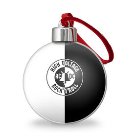 Ёлочный шар с принтом AC/DC в Ухте, Пластик | Диаметр: 77 мм | Тематика изображения на принте: ac dc | ac dc лого | hell bell | hells bells | hich voltage | hich voltage ac dc | high voltage | jingle hells bells | rock | альбом backtracks | ас дс | логотип ac dc | рок | эйси диси