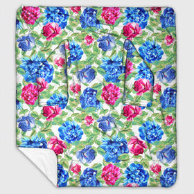 Плед с рукавами с принтом Floral Pattern в Ухте, 100% полиэстер | Закругленные углы, все края обработаны. Ткань не мнется и не растягивается. Размер 170*145 | floral | floral pattern | flower | flowers | flowers pattern | pattern | листья | патерн | паттерн | рисунок | цветки | цветочки | цветочная клумба | цветочный паттерн | цветы | цветы фон
