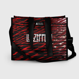 Сумка-шоппер 3D с принтом Led Zeppelin в Ухте, 100% полиэстер | застегивается на металлическую кнопку; внутренний карман застегивается на молнию. Стенки укреплены специальным мягким материалом, чтобы защитить содержимое от несильных ударов
 | led zeppelin | music | rock | блюз рок | британская рок группа | джимми пейдж | известные личности | лед зеппелин | лэд зиппелин | музыка | музыканты | певцы | рок | фолк рок | хард рок | хеви метал