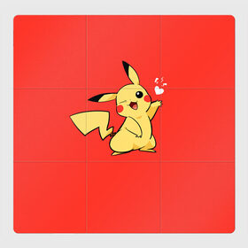 Магнитный плакат 3Х3 с принтом Pikachu Pika Pika в Ухте, Полимерный материал с магнитным слоем | 9 деталей размером 9*9 см | pika | pikachu | аниме | детская | детям | игры | молния | мышка | мышь | пика | пикачу | покемон | покемоны
