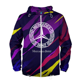 Мужская ветровка 3D с принтом Mercedes-Benz в Ухте, 100% полиэстер | подол и капюшон оформлены резинкой с фиксаторами, два кармана без застежек по бокам, один потайной карман на груди | benz | mercedes | mercedes benz | sport | абстракция | бенз | бэнц | линии | лого | логотип | мерс | мерседес | мэрс | мэрседес | спорт