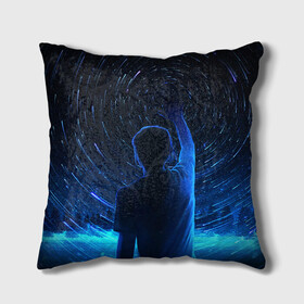 Подушка 3D Парень,Звезды : в Ухте, наволочка – 100% полиэстер, наполнитель – холлофайбер (легкий наполнитель, не вызывает аллергию). | состоит из подушки и наволочки. Наволочка на молнии, легко снимается для стирки | дотянуться до звёзд | звезды | небо | ночь | парень | рука | тянется