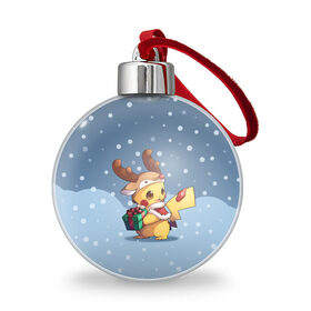 Ёлочный шар с принтом Новогодний Пикачу в Ухте, Пластик | Диаметр: 77 мм | 2021 | christmas | happy new year | merry christmas | new year | новый год | пикачу | покемоны | праздник | рождество