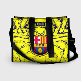 Сумка-шоппер 3D с принтом BARCELONA в Ухте, 100% полиэстер | застегивается на металлическую кнопку; внутренний карман застегивается на молнию. Стенки укреплены специальным мягким материалом, чтобы защитить содержимое от несильных ударов
 | barca | barcelona | fc | football футбол | барка | барселона | спорт | футбольный клуб